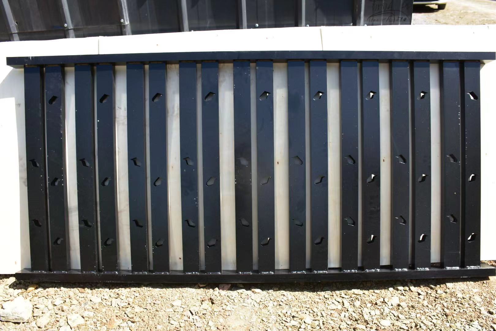 Custom Aluminum fence through-carved work fence slat privacy fence garden fence (5)