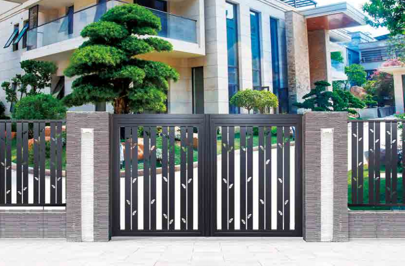 Custom Aluminum fence through-carved work fence slat privacy fence garden fence (6)