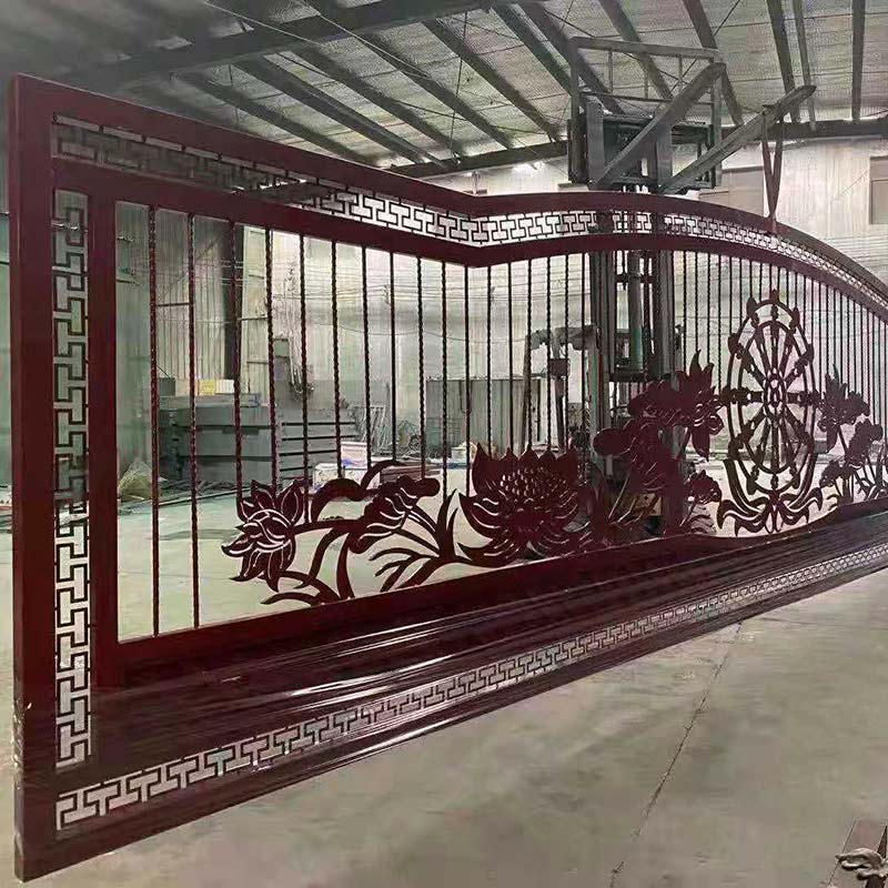 Outdoor Metal Gate Galvanized steel gate Wrought iron gate Garden gate (6)